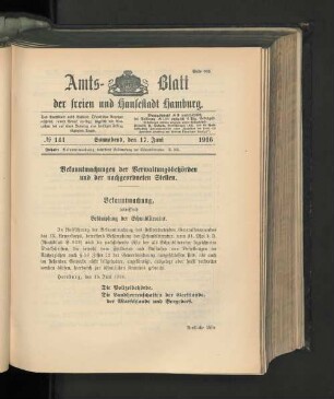 No. 141, 17. Juni 1916