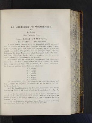 Die Verflüssigung von Gasgemischen