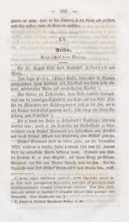 502-519 Aribo, Erzbischof von Mainz