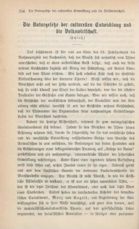156-174 Die Naturgesetze der culturellen Entwicklung und der Volkswirtschaft : Schluß