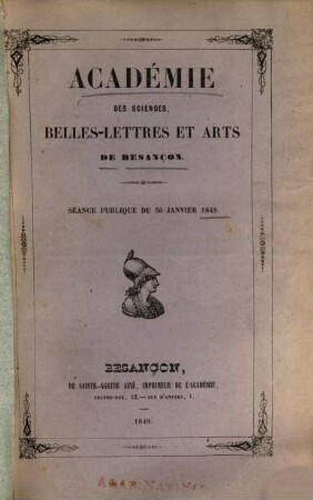 Séances publiques. 1849