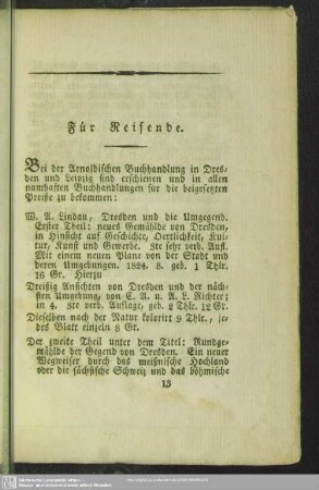 Für Reisende