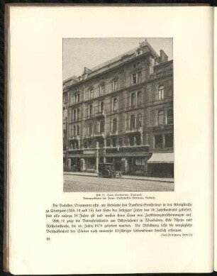 Abb. 14. Haus Sontheimer, Stuttgart. Betonwerksteine der Firma Dyckerhoff & Widmann, Biebrich.