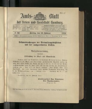 No. 34, 19. Februar 1915