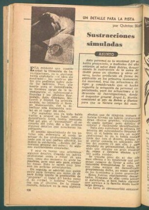 Sustracciones simuladas : Un detalle para la pista