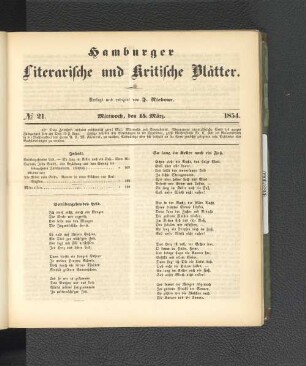 No. 21. 15. März 1854