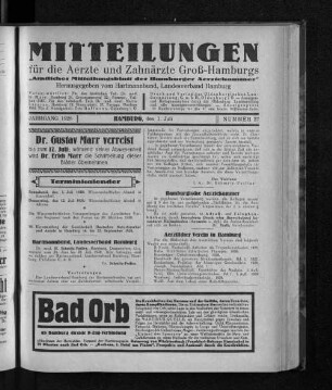 Jahrgang 1928, Hamburg, den 1. Juli, Nummer 27