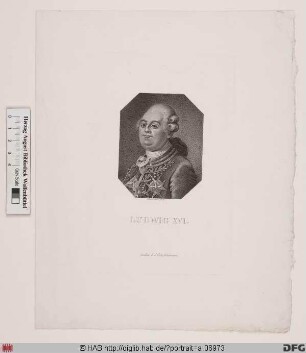 Bildnis Ludwig (Louis Auguste) XVI., König von Frankreich (reg. 1774-92)