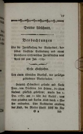 Dritter Abschnitt. Beobachtungen ...