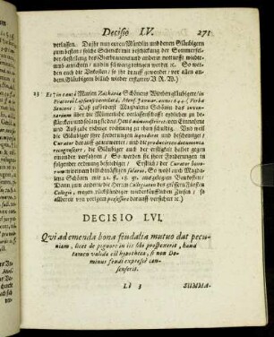 Decisio LVI. - Decisio LX.