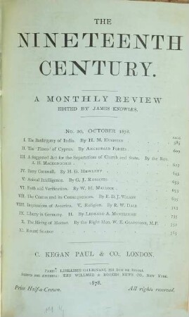 The nineteenth century and after : a monthly review. 4,b, 4,b. 1878