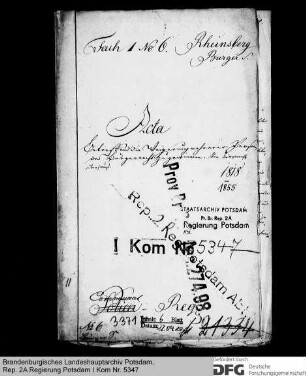Erlangung und Verweigerung des Bürgerrechts in Rheinsberg