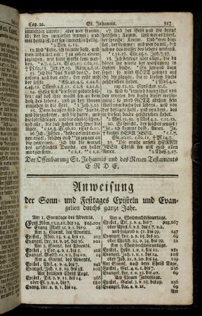 Anweisung der Sonn- und Festtages Episteln und Evangelien durchs ganze Jahr.