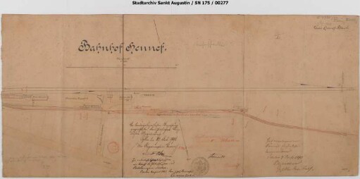 Hennef, Personenbahnhof und Gleisanschluss Hennef, Güterabfertigung