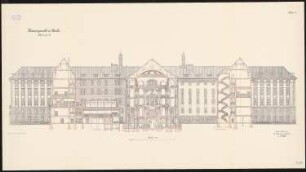 Kammergericht, Berlin-Schöneberg: Querschnitt 1:100