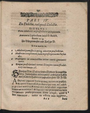 Pars IV. De Delictis, vel quasi Delictis.