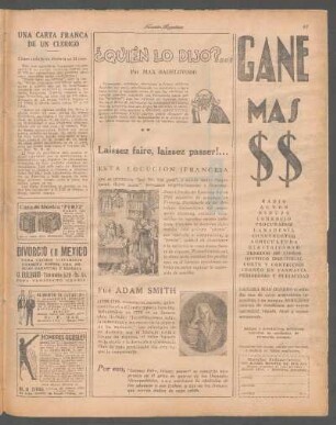 Laissez faire, laissez passer!... : Esta locución francesa