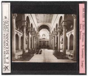Florenz: S. Lorenzo, Langhaus, Inneres (Reihe AK XIII, Seestern-Nr. 2221)