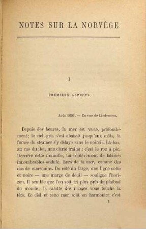 Notes sur la Norvège