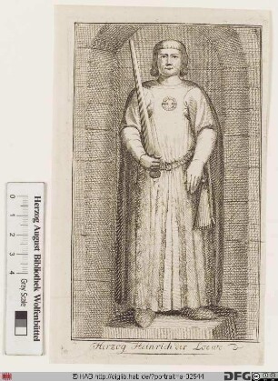 Bildnis Heinrich der Löwe, Herzog von Sachsen (seit 1142) u. Bayern (seit 1156)
