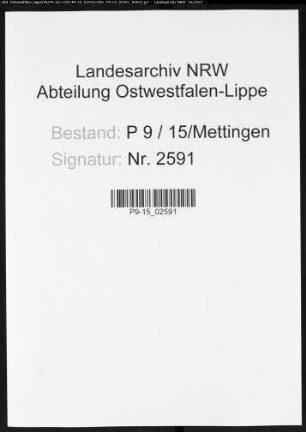 Sterberegister Standesamt Mettingen