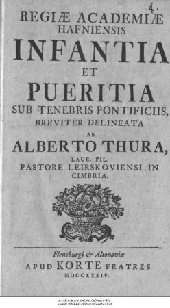 Regiæ Academiæ Hafniensis Infantia Et Pueritia Sub Tenebris Pontificiis,