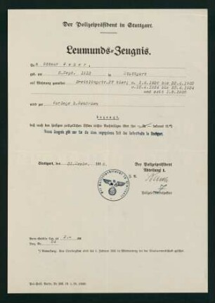 Leumundszeugnis