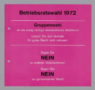 "Betriebsratswahl 1972"