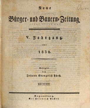 Neue Bürger- und Bauern-Zeitung. 5. 1838