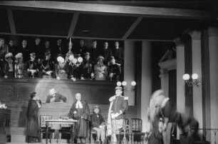 Szenenbilder aus dem Stück "Die Affäre Dreyfus" von Hans José Rehfisch und Wilhelm Herzog am Schloßparktheater Berlin-Steglitz : Szenenbild