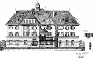 Biberach (Riß): Empfangsgebäude Ansicht gegen die Stadt