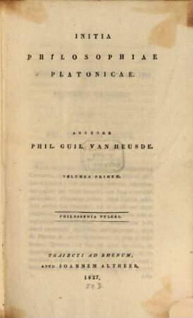 Initia philosophiae Platonicae, 1. Philosophia pulcri