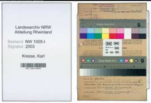 Entnazifizierung Karl Kresse , geb. 24.01.1910 (Verwaltungsangestellter)