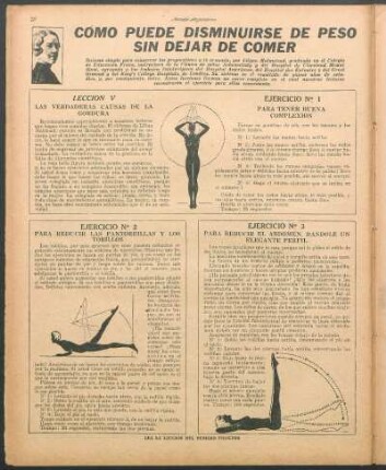 Ejercicio N°. 1 : Para tener buena complexión