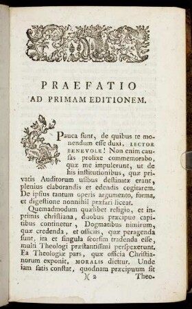 Praefatio ad primam editionem.