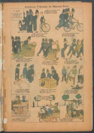 Aventuras policiales de Máscara-Dura - [Dibujo, continuación] : 6.a parte: Londón sigue la pista