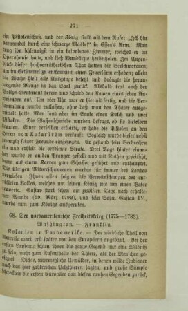 68. Der nordamerikanische Freiheitskrieg (1775 - 1783) Washington. - Franklin