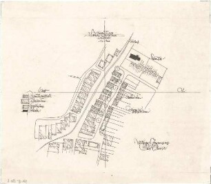 Gsaenger, Gustav; Mittenwald (Bayern); Untermarkt, Wiederaufbau - Lageplan