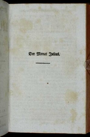 Der Monat Julius.