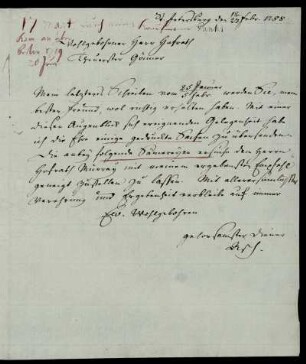 [Brief des Barons von Asch an Heyne vom 12.02./23.02.1788]