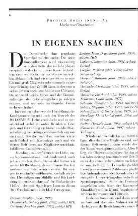 In eigenen Sachen