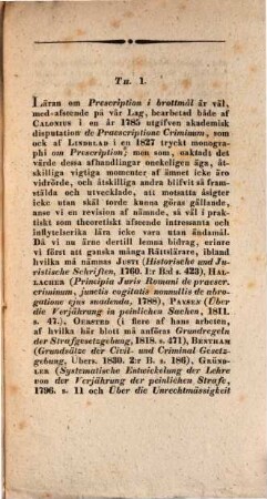 Bidrag till Revision af Läran om Prescription i Brottmål, 1