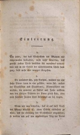 Zur Naturwissenschaft überhaupt, besonders zur Morphologie : Erfahrung, Betrachtung, Folgerung, durch Lebensereignisse verbunden, 1,1