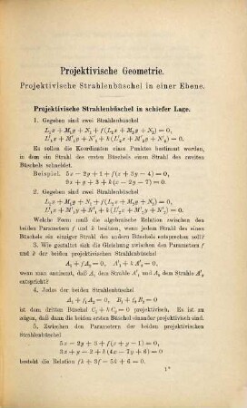 Aufgaben aus der analytischen Geometrie der Ebene. 3, Die Kegelschnitte ; 2 : A. Aufgaben ; B. Auflösungen