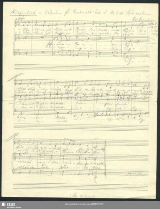 Wiegenlied [RMWV 425/ 2.Fassung]