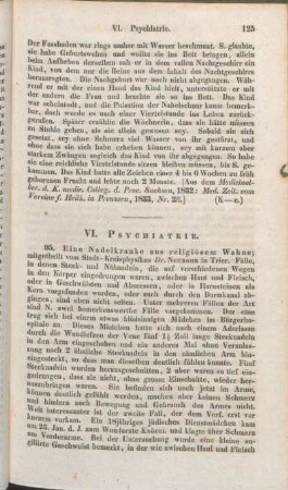 VI. Psychiatrie.