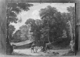 Waldlandschaft mit Räubern