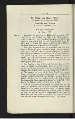 Die Schlacht vor Nancy-Epinal. - Abmarsch nach Norden