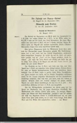Die Schlacht vor Nancy-Epinal. - Abmarsch nach Norden