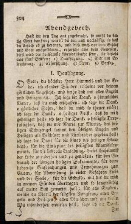 304-314, Abendgebeth. - Von der sonderheitlichen Erforschung.